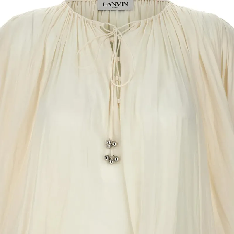 Lanvin Pleated Drop Shoulder Kaftan-3