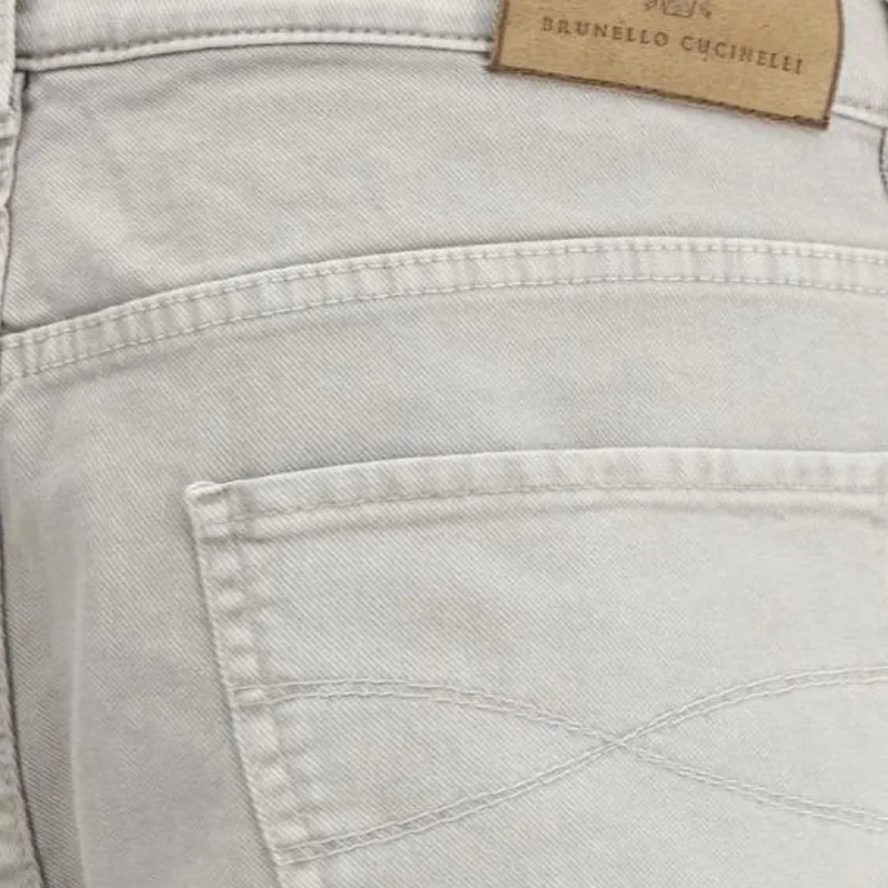 Brunello Cucinelli Logo Patch Straight Leg Jeans-5