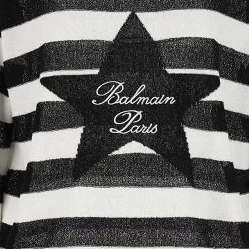 BALMAIN Knitwear Women's Black White-2