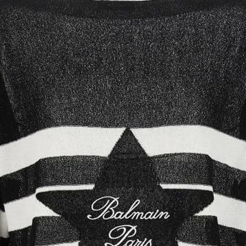 BALMAIN Knitwear Women's Black White-3
