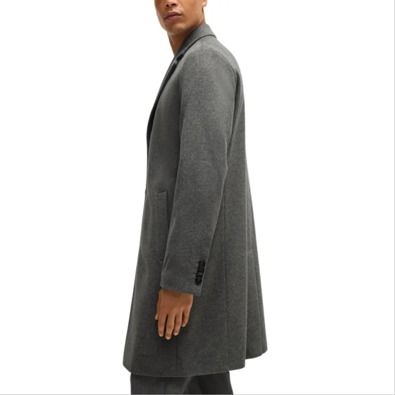 HUGO BOSS Single breasted Wool Coat-4