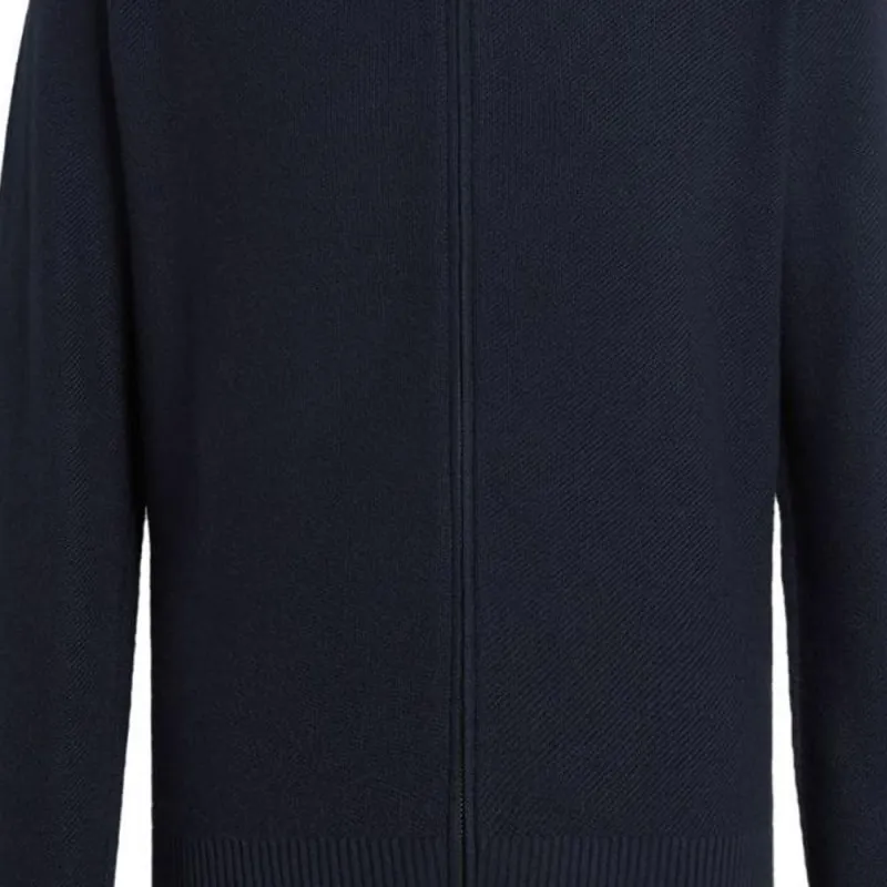 Ermenegildo Zegna Full Zip Ribbed Knit Cardigan-4