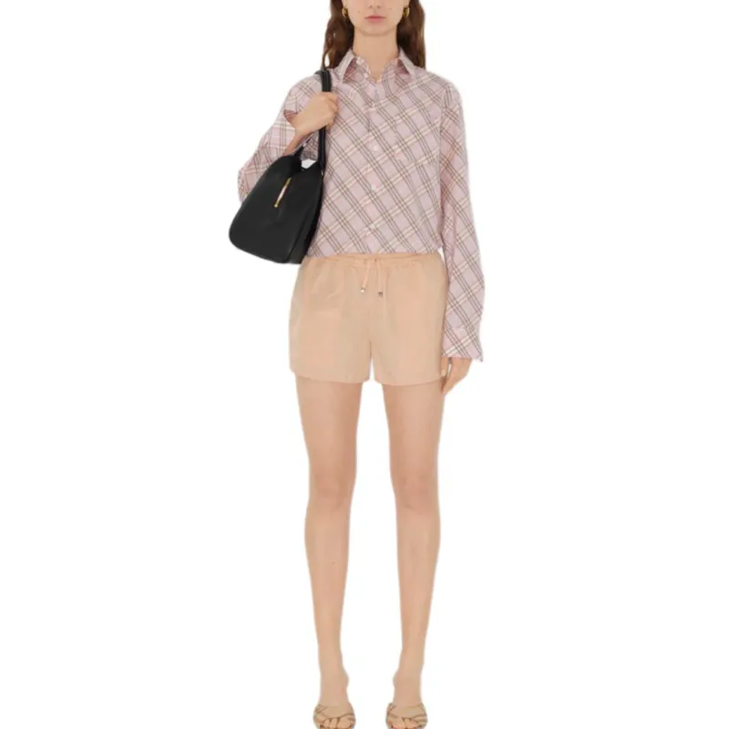 Burberry Logo Plaque Elasticated Waistband Shorts-1