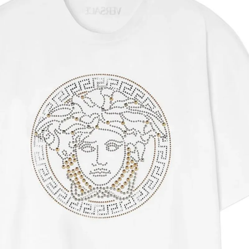 VERSACE JEANS COUTURE Medusa print Cotton T shirt-5