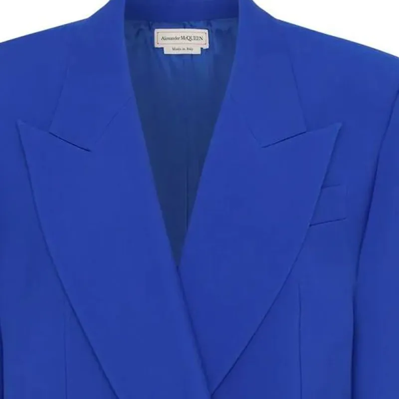 Alexander McQueen Asymmetric Double Breasted Tailored Blazer-5