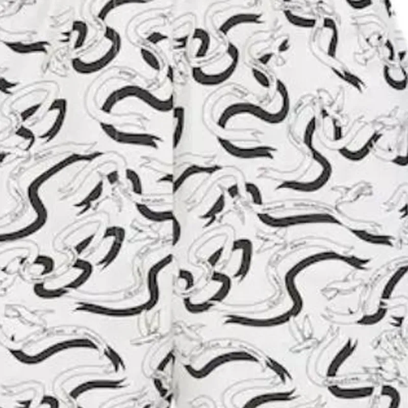 DIOR Pajama Pants Women's Black White-4