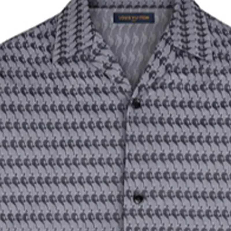LOUIS VUITTON Shirts Men Gray-4