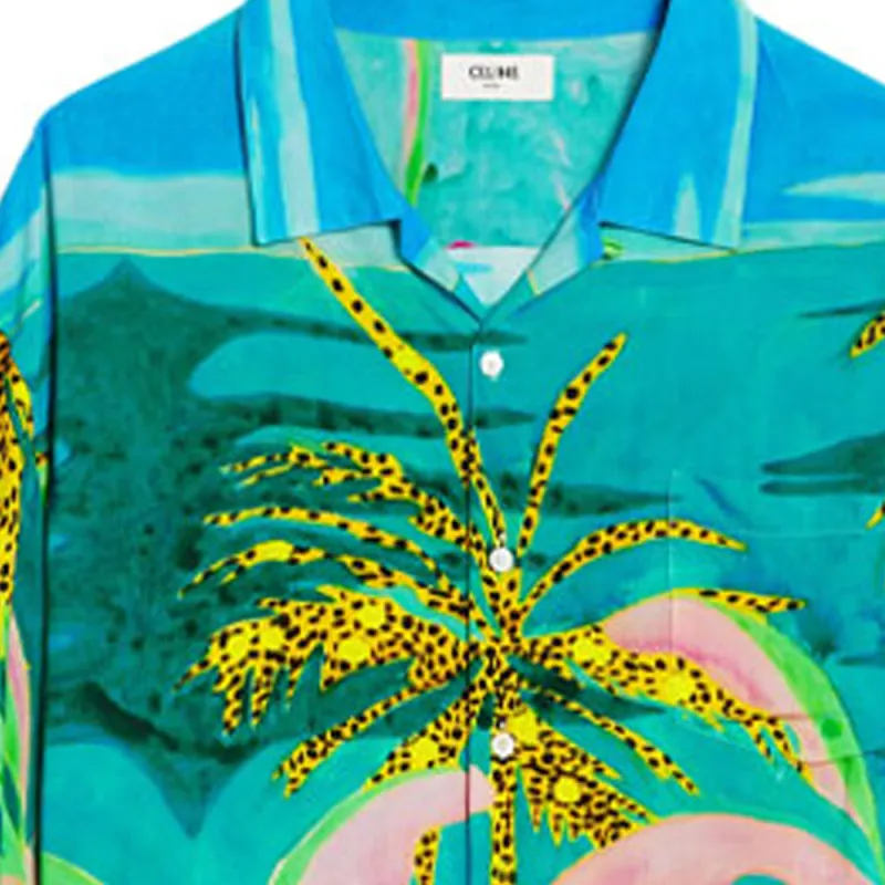 CELINE Shirts Men Green-3