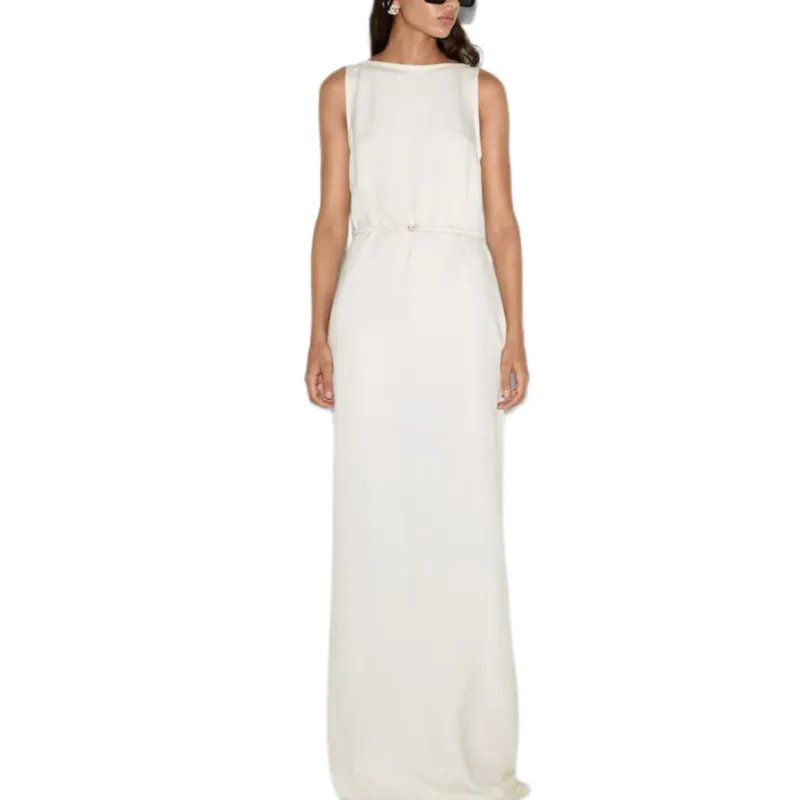 GUCCI Sleeveless Dress Women's White-1