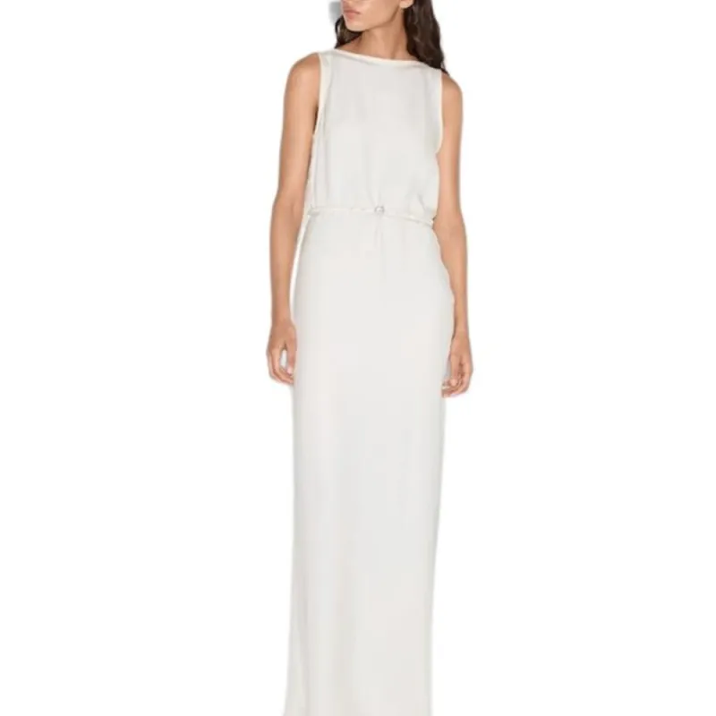 GUCCI Sleeveless Dress Women's White-2