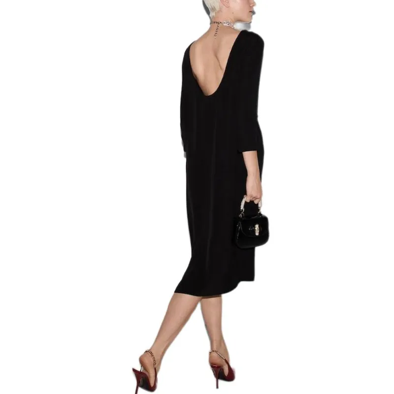 GUCCI Long Sleeved Dresses Women's Black-3