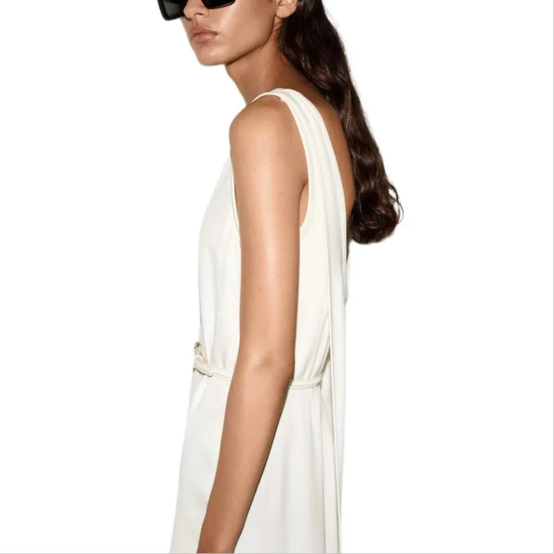 GUCCI Sleeveless Dress Women's White-7
