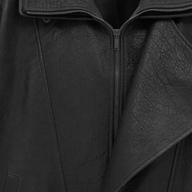 SAINT LAURENT FW24 Leather Jacket Women's Black-4
