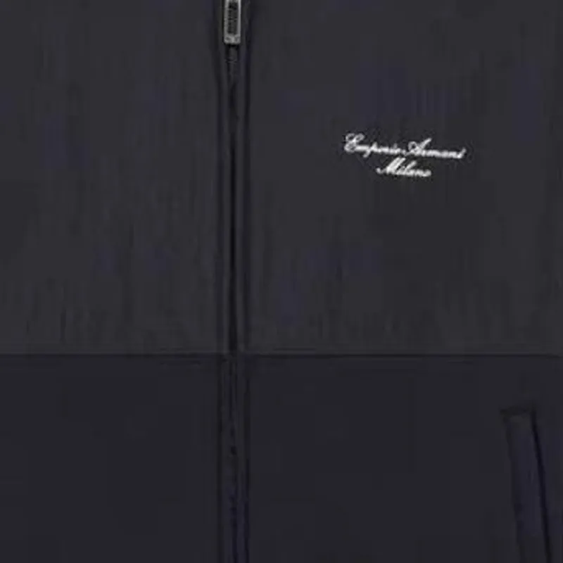 EMPORIO ARMANI Asv Zip up Sweatshirt In Nylon And French Terry Jersey With Logo Embroidery-5