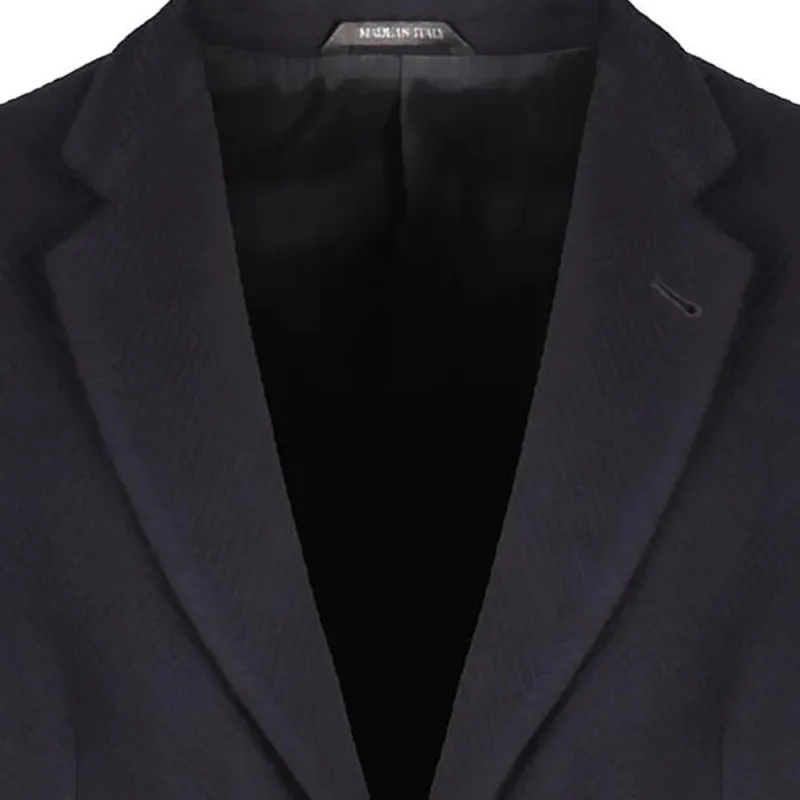 GIORGIO ARMANI Single breasted Jacket In A Chevron Jacquard Stretch wool Blend-2