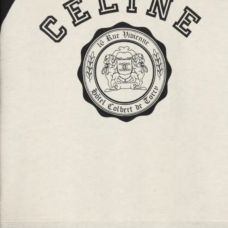 CELINE Blason Loose Sweatshirt In Cotton Fleece-4