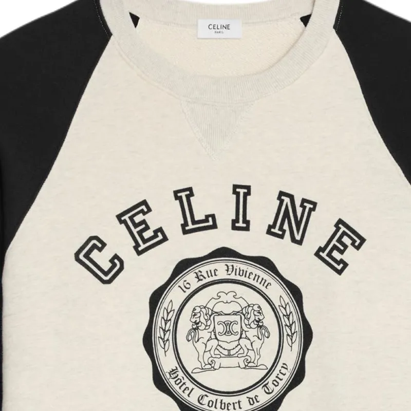 CELINE Blason Loose Sweatshirt In Cotton Fleece-5
