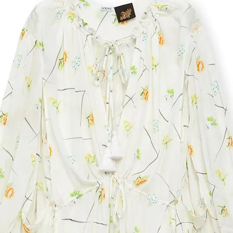 LOEWE Long Sleeved Dresses Women's Multicolor-4