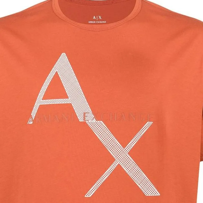 ARMANI EXCHANGE T-Shirts Men Orange Red-4