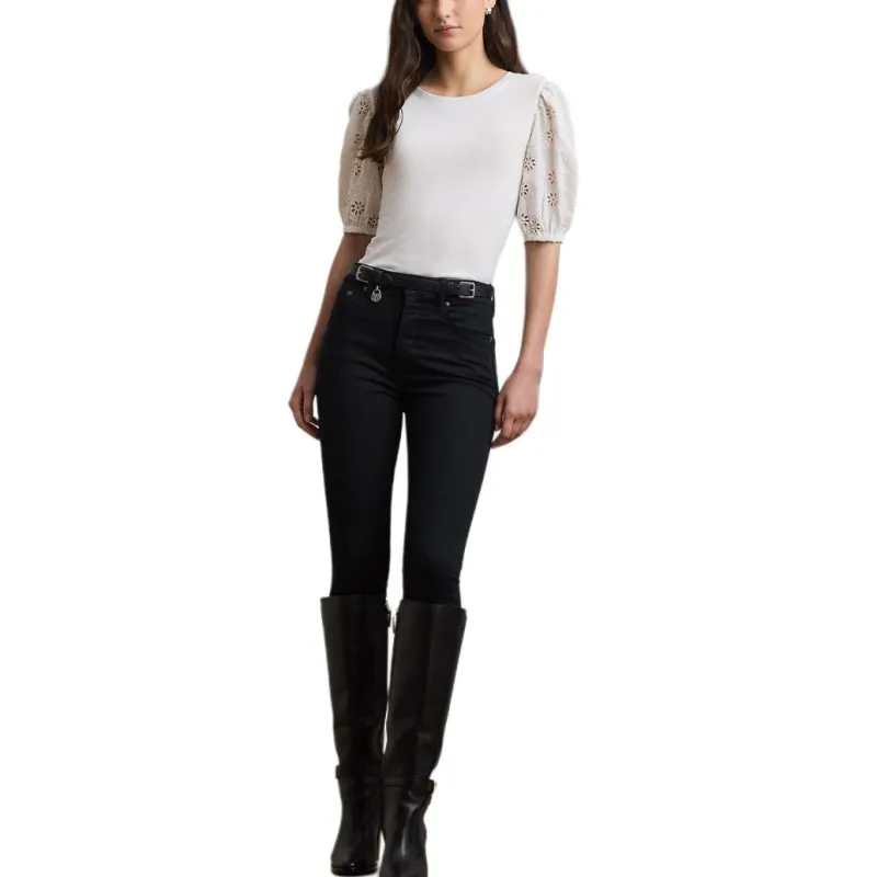 Polo Ralph Lauren Puff Sleeve T Shirt Women's White-1