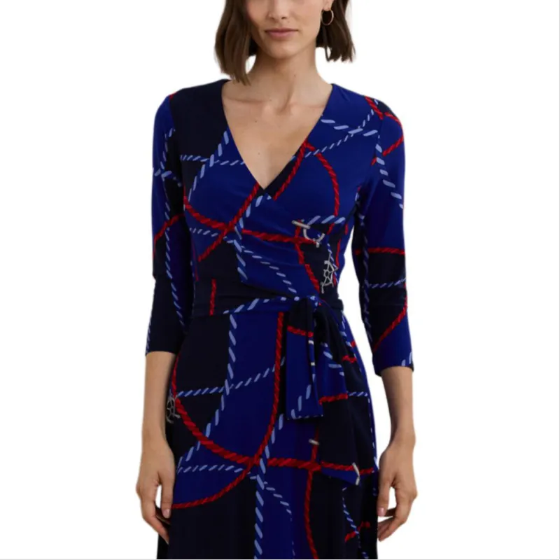 Polo Ralph Lauren Long Sleeved Dress Women's Blue-2