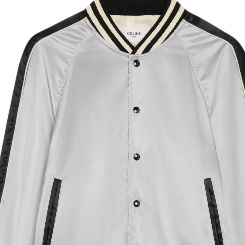 CELINE Loose Teddy Jacket In Satin-finish Nylon-3