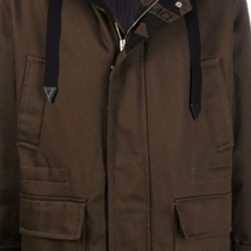 VERSACE Coats Men Brown-6