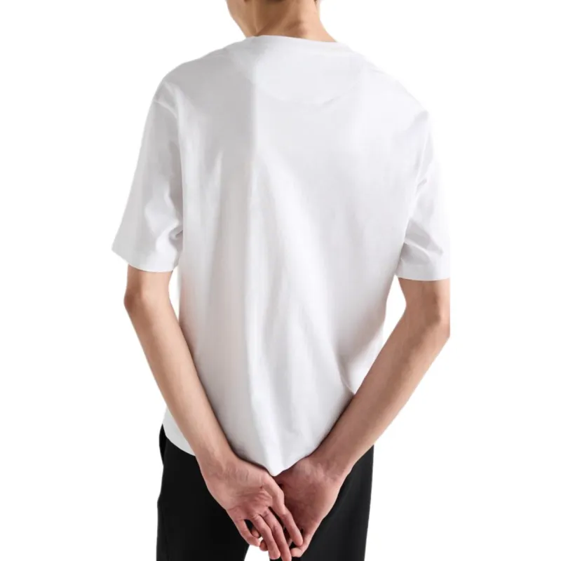 PRADA Logo Embroidered Short Sleeved T Shirt-3