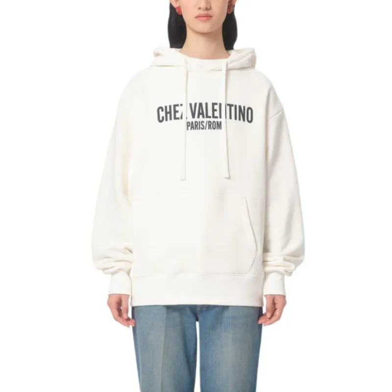 Valentino Chez Valentino-Printed Drawstring Hoodie-2