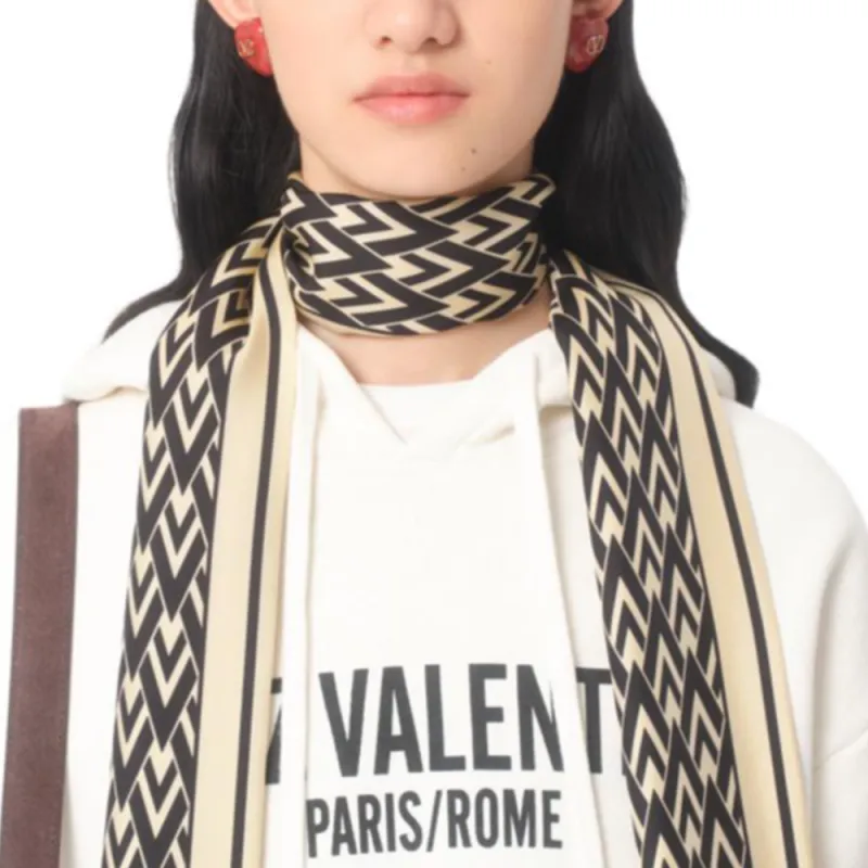 Valentino Chez Valentino-Printed Drawstring Hoodie-7