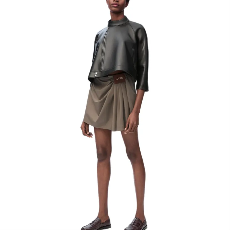 LOEWE SS25 Casual Short Skirts Women's Khaki Brown-1