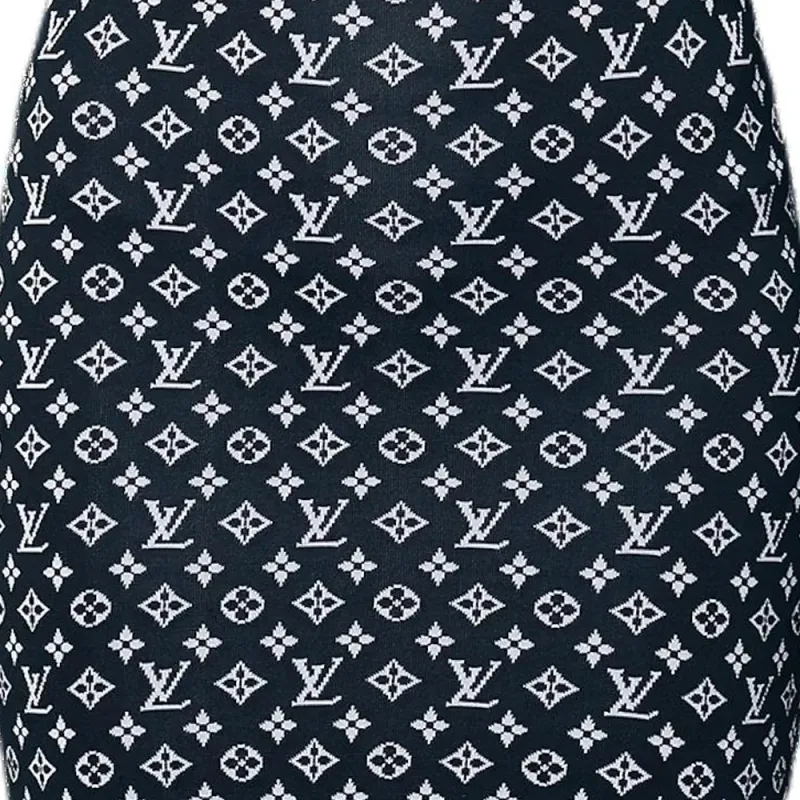 LOUIS VUITTON Monogram Jacquard Knit Skirt-3