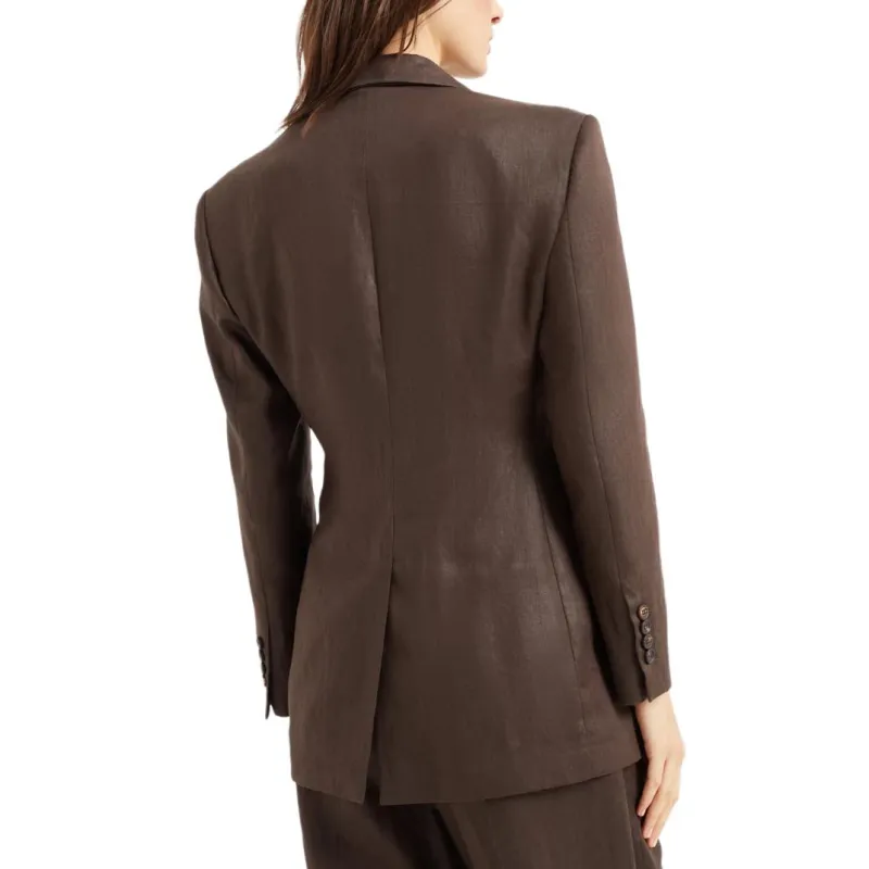 Brunello Cucinelli Embellished Polished Twill Blazer-3