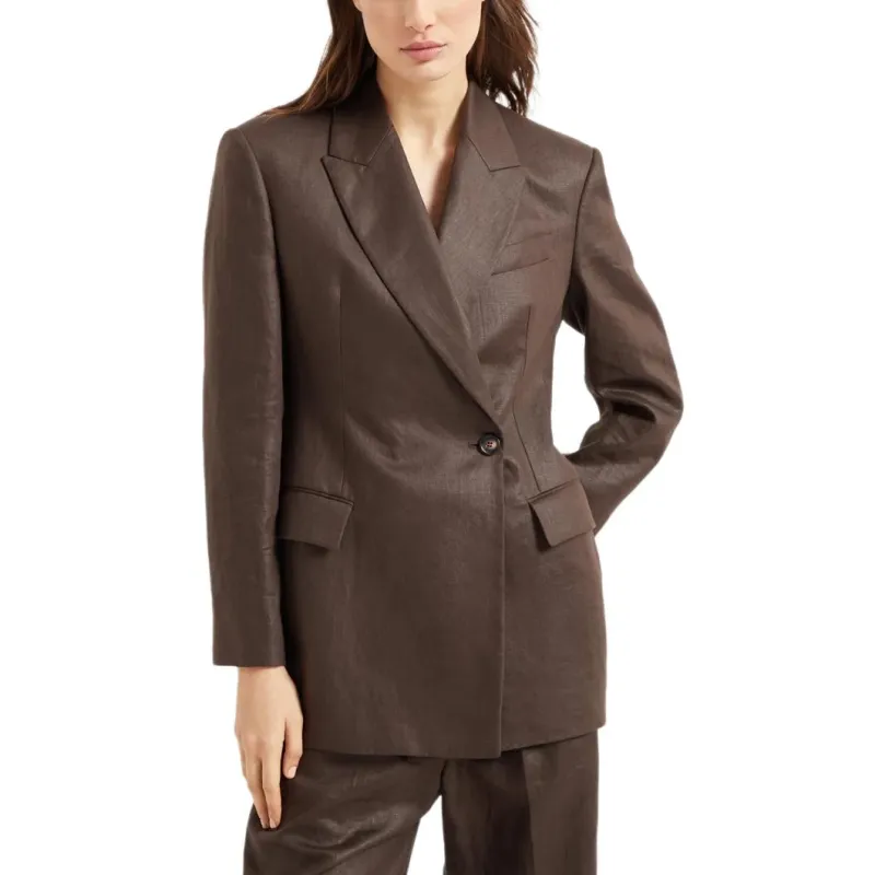 Brunello Cucinelli Embellished Polished Twill Blazer-1