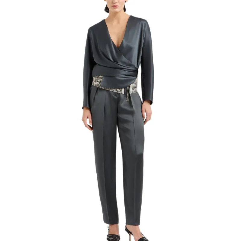 GIORGIO ARMANI Draped Blouse-1