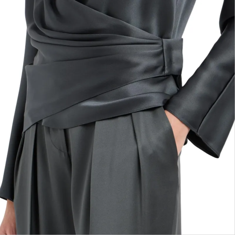 GIORGIO ARMANI Draped Blouse-4