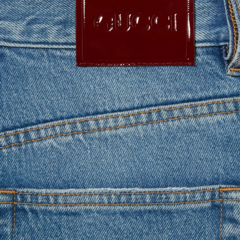 GUCCI FW25 Lido Collection Jeans Women's Blue-5