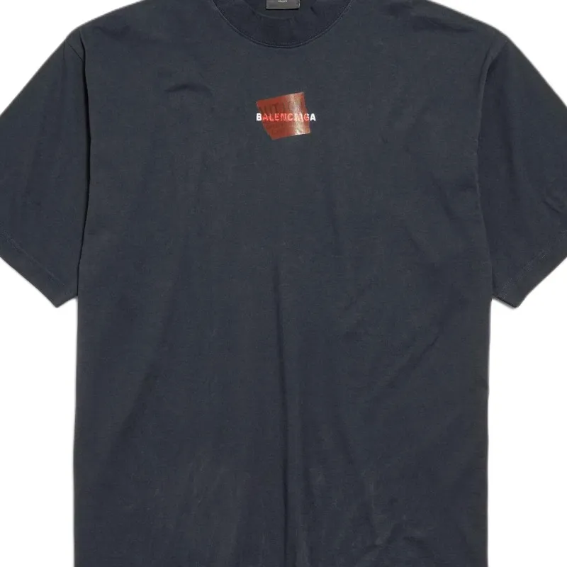 Balenciaga Back T Shirt Men's Black-5