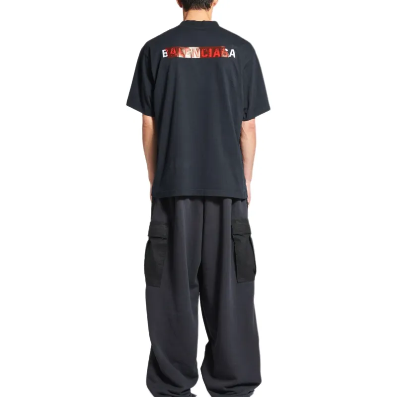 Balenciaga Back T Shirt Men's Black-3