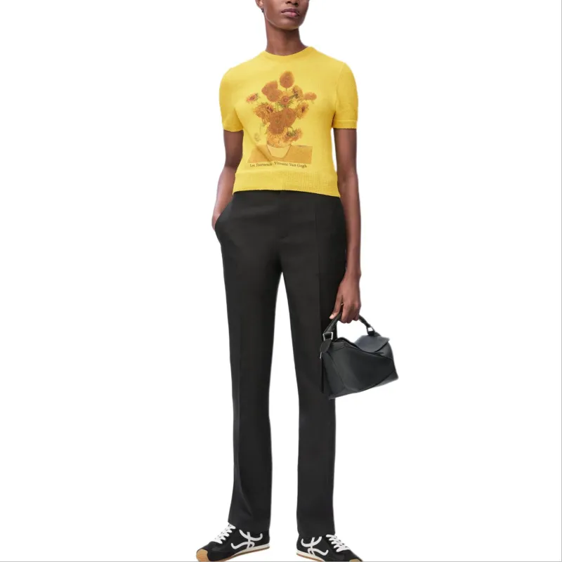 LOEWE Short Sleeve Sweater 'Yellow'-1