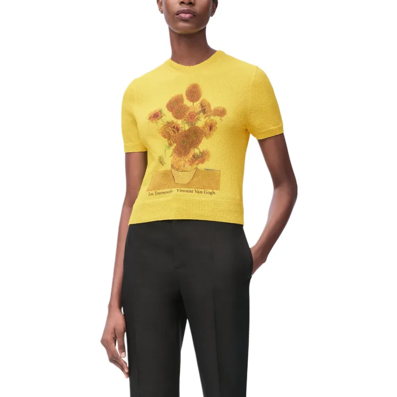 LOEWE Short Sleeve Sweater 'Yellow'-2