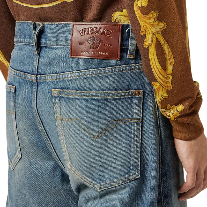 VERSACE Twisted Baggy Jeans-5