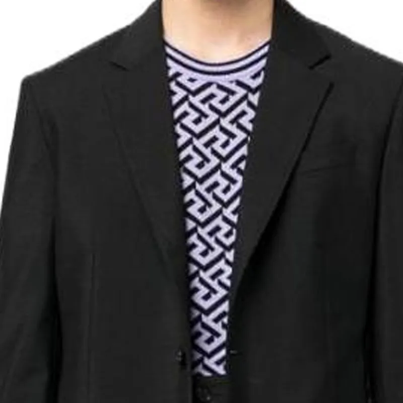 VERSACE SS23 Business Suit Coat Men's Black-6