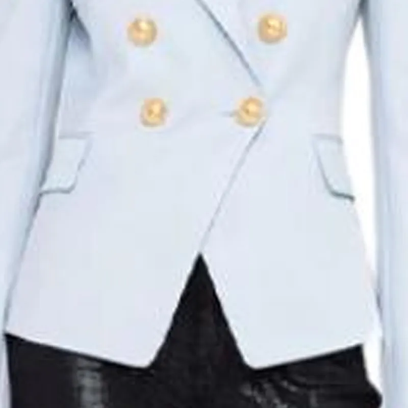 BALMAIN FW21 Business Suit Coat Women's Light Blue-5
