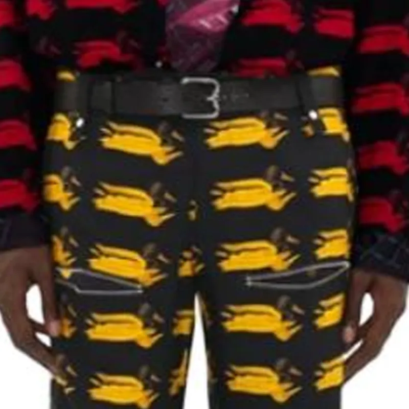 Burberry Duck print Wool Trousers-4