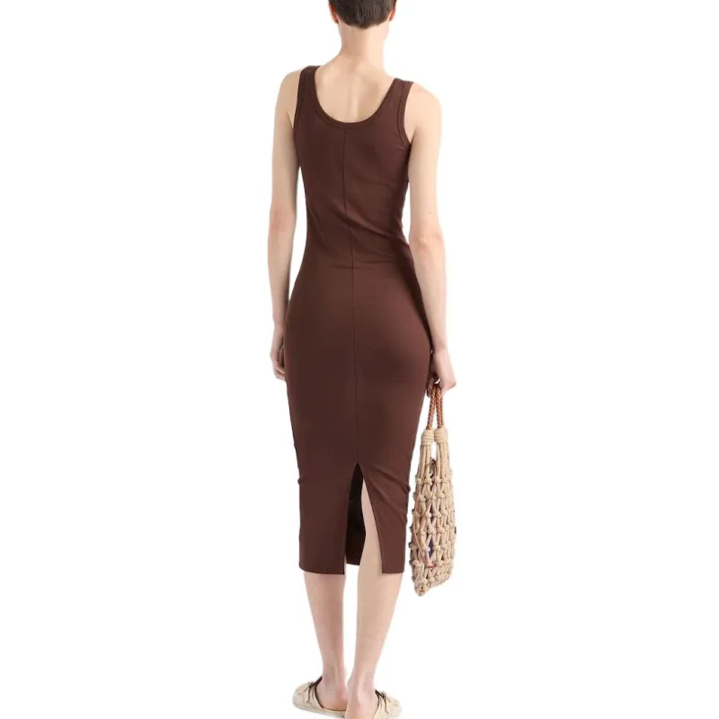 PRADA Sleeveless Dress Women's Brown-2