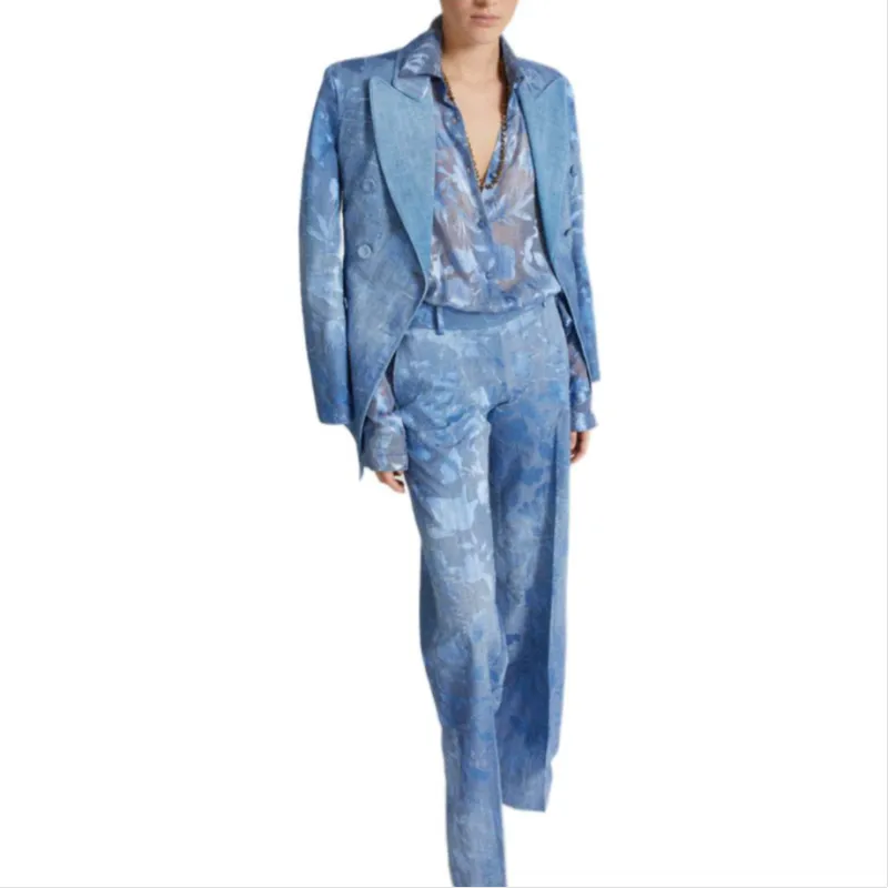 ERMANNO SCERVINO Devoré effect Denim Shirt-3