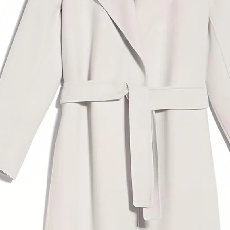 MaxMara Poldo Collection Wool Robe-Style Coat Coats Women's Milk White-5