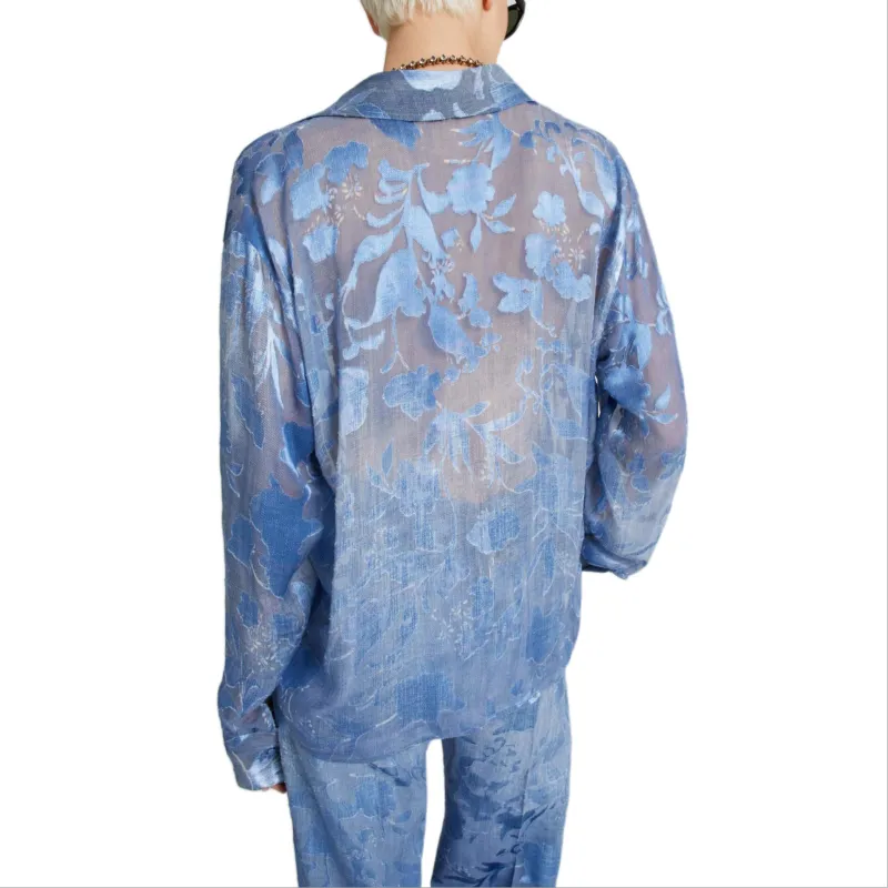 ERMANNO SCERVINO Devoré effect Denim Shirt-2