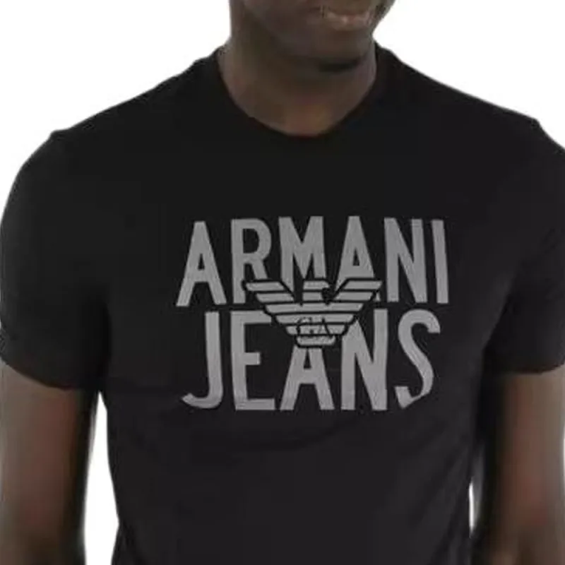ARMANI JEANS T-Shirts Men Black-2
